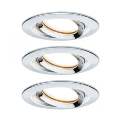 Paulmann No. 93684 Einbauleuchten Set LED Nova Plus 3x6W chrom dimmbar