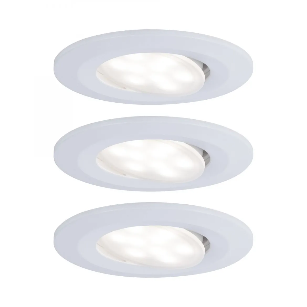 Paulmann No. 99935 Einbauleuchten Set LED Calla rund 3er-Set Weiß matt schwenkbar