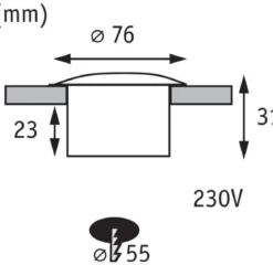 Paulmann No. 93741 Einbauleuchten Set Special Line IP65 LED Opal Neutralweiß 1er Set