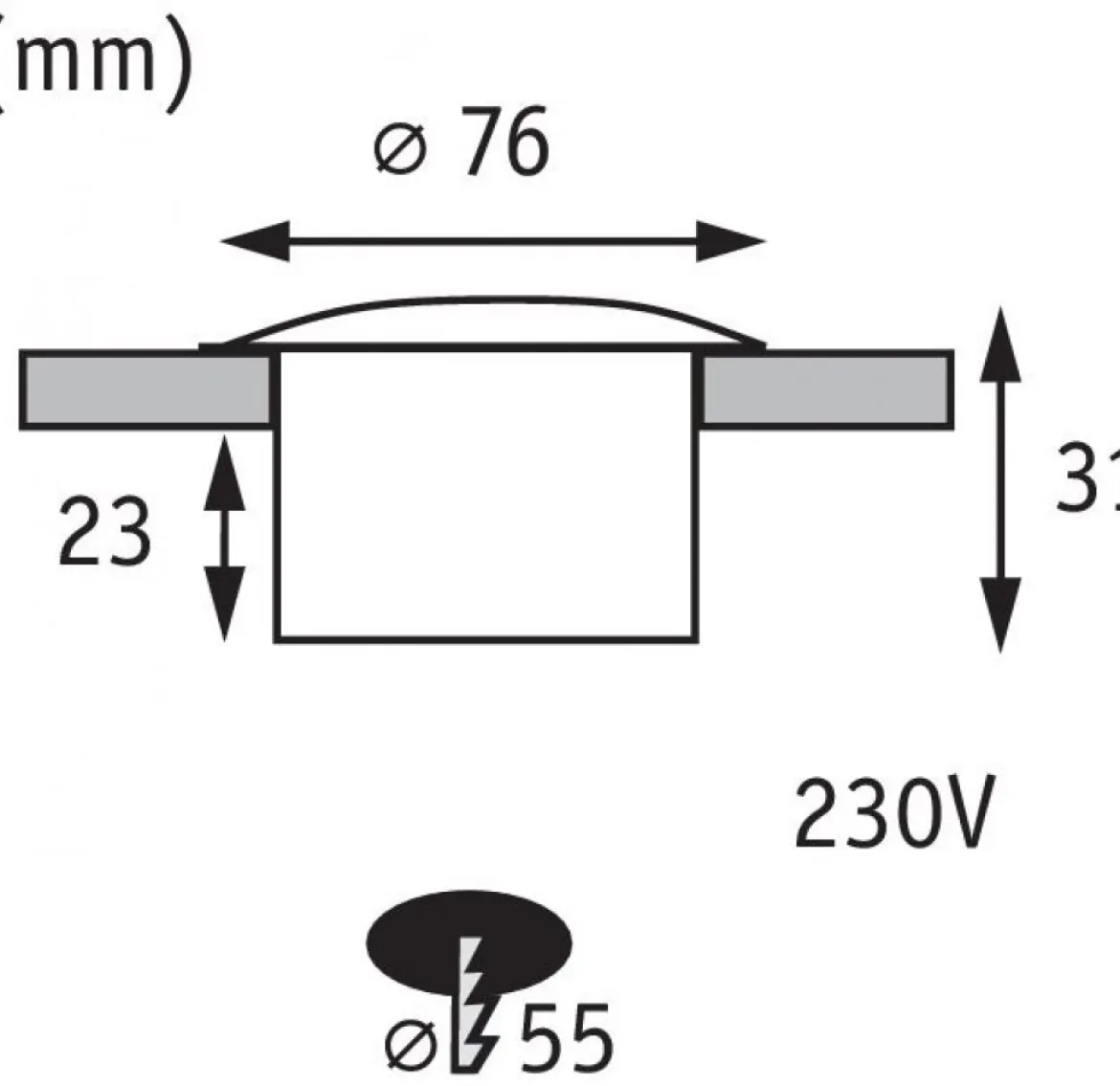 Paulmann No. 93741 Einbauleuchten Set Special Line IP65 LED Opal Neutralweiß 1er Set