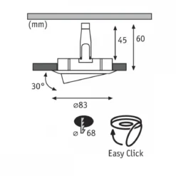 Paulmann No. 17953 Einbauleuchte Premium Line 12V 83mm Weiß schwenkbar