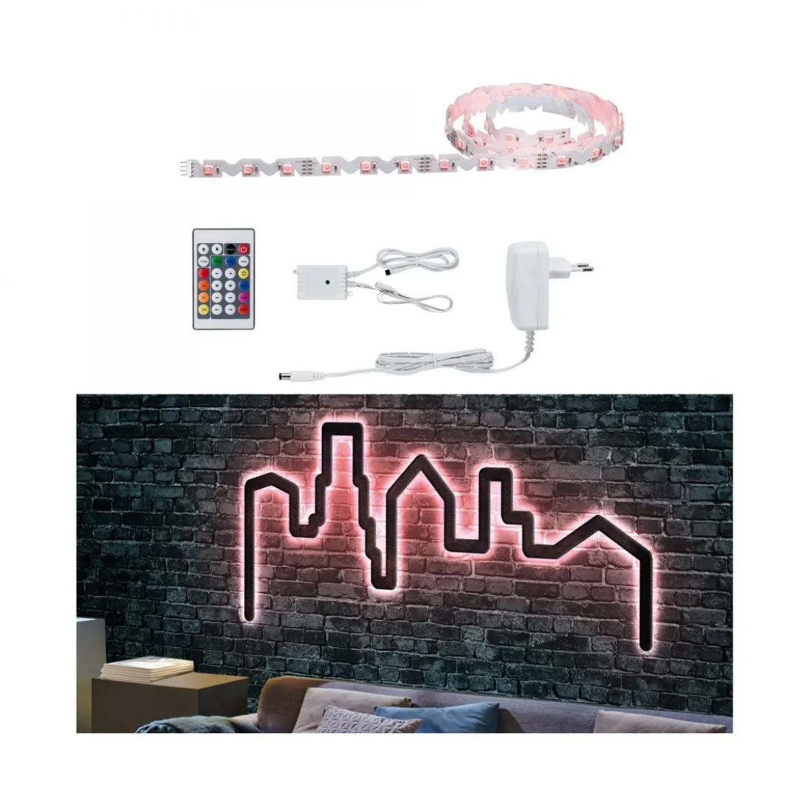 Paulmann No. 78964 FlexLED Stripe 3D Set 1,5m RGB 11W Weiß