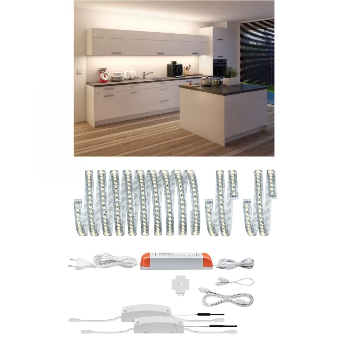 Paulmann No. 5061 Function Bundle MaxLED 1000 Set Küche Warmweiß beschichtet Zigbee