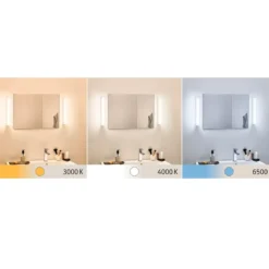 Paulmann No. 78948 HomeSpa LED Spiegelleuchte Luno IP44 Alu 6W WhiteSwitch 2700K
