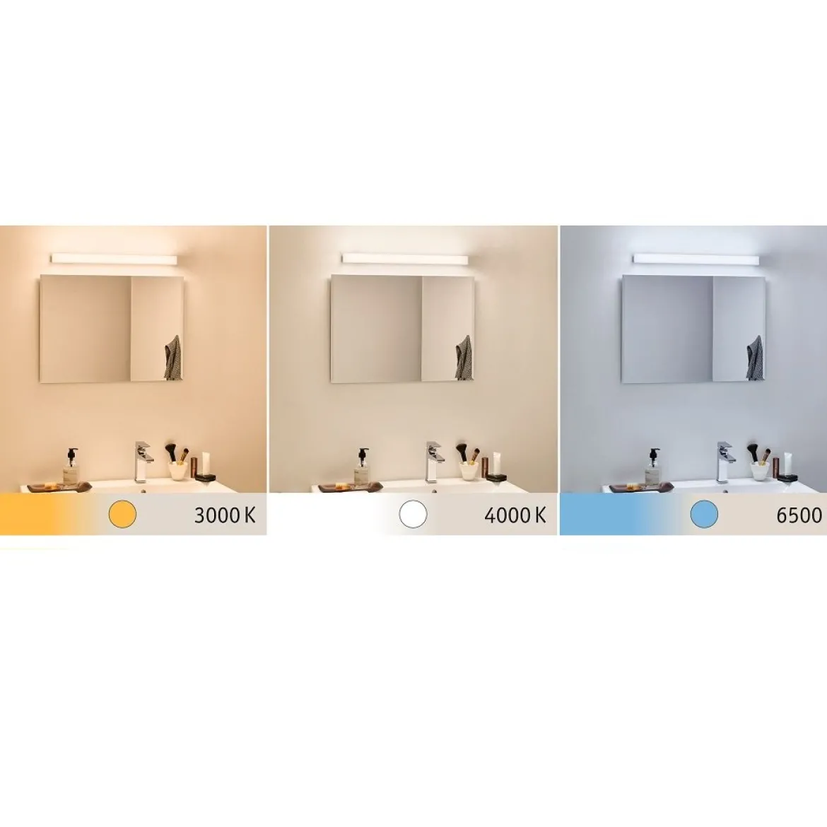 Paulmann No. 78949 HomeSpa LED Spiegelleuchte Luno IP44 Alu 8W WhiteSwitch 2700K