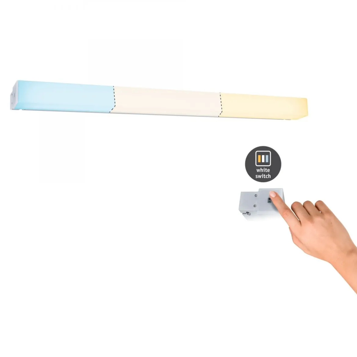 Paulmann No. 78949 HomeSpa LED Spiegelleuchte Luno IP44 Alu 8W WhiteSwitch 2700K