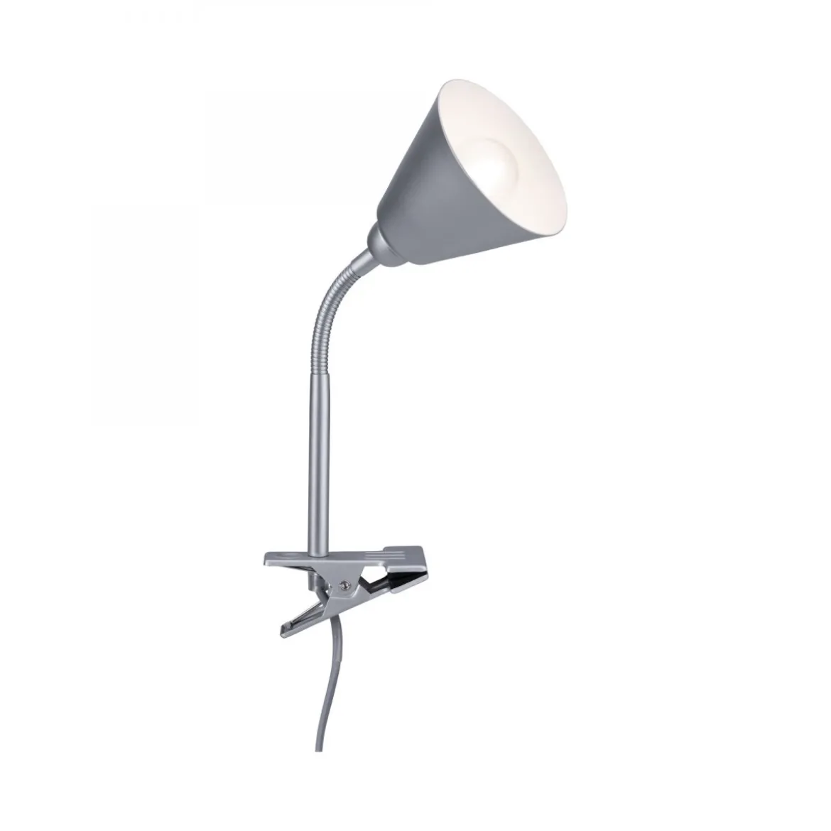 Paulmann No. 95432 Klemmleuchte Vitis Flexarm E14 Grau mit Schnurschalter