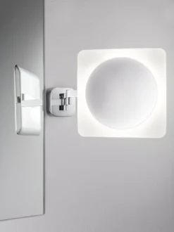 Paulmann No. 70468 Kosmetikspiegel Bela LED IP44 5,7W Chrom, Weiß, Spiegel, Metall