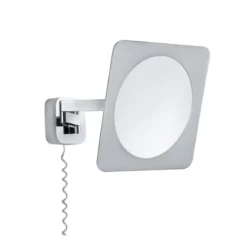 Paulmann No. 70468 Kosmetikspiegel Bela LED IP44 5,7W Chrom, Weiß, Spiegel, Metall