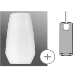 Paulmann No. 95354 Lampenschirm URail 2Easy Glas Vento Opal Glas