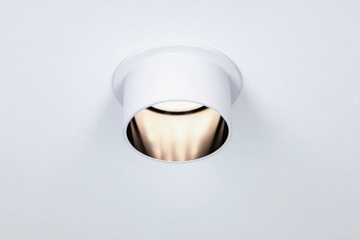 Paulmann No. 93376 LED Einbauleuchte Gil 6W IP44 2700K Weiß Schwarz 3-Stufen dimmbar