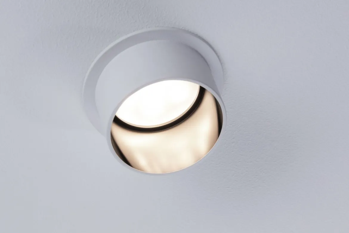 Paulmann No. 93376 LED Einbauleuchte Gil 6W IP44 2700K Weiß Schwarz 3-Stufen dimmbar
