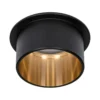Paulmann No. 93378 LED Einbauleuchte Gil 6W IP44 2700K Schwarz Gold 3-Stufen dimmbar