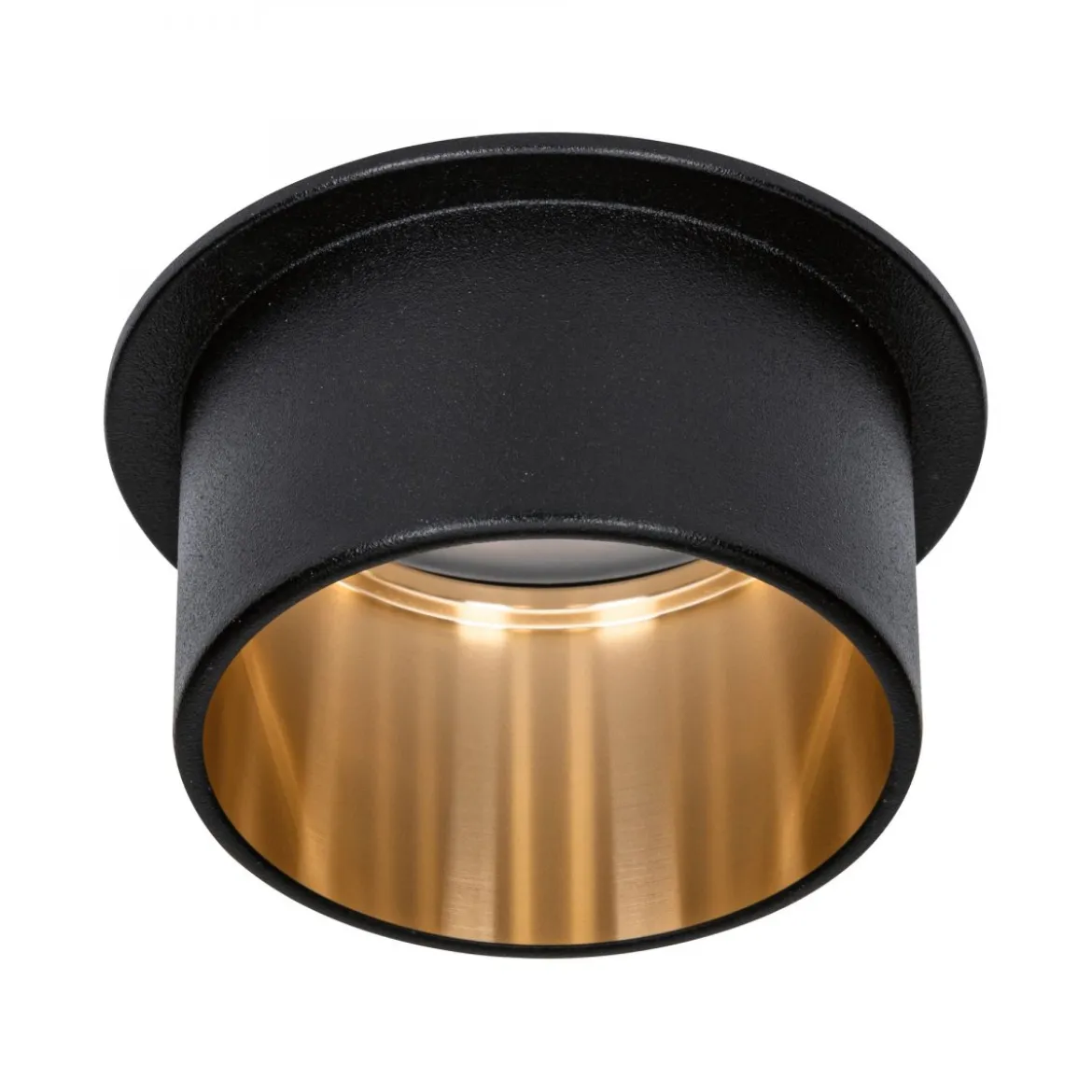Paulmann No. 93378 LED Einbauleuchte Gil 6W IP44 2700K Schwarz Gold 3-Stufen dimmbar