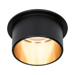 Paulmann No. 93378 LED Einbauleuchte Gil 6W IP44 2700K Schwarz Gold 3-Stufen dimmbar