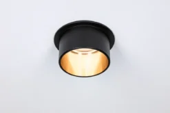 Paulmann No. 93378 LED Einbauleuchte Gil 6W IP44 2700K Schwarz Gold 3-Stufen dimmbar