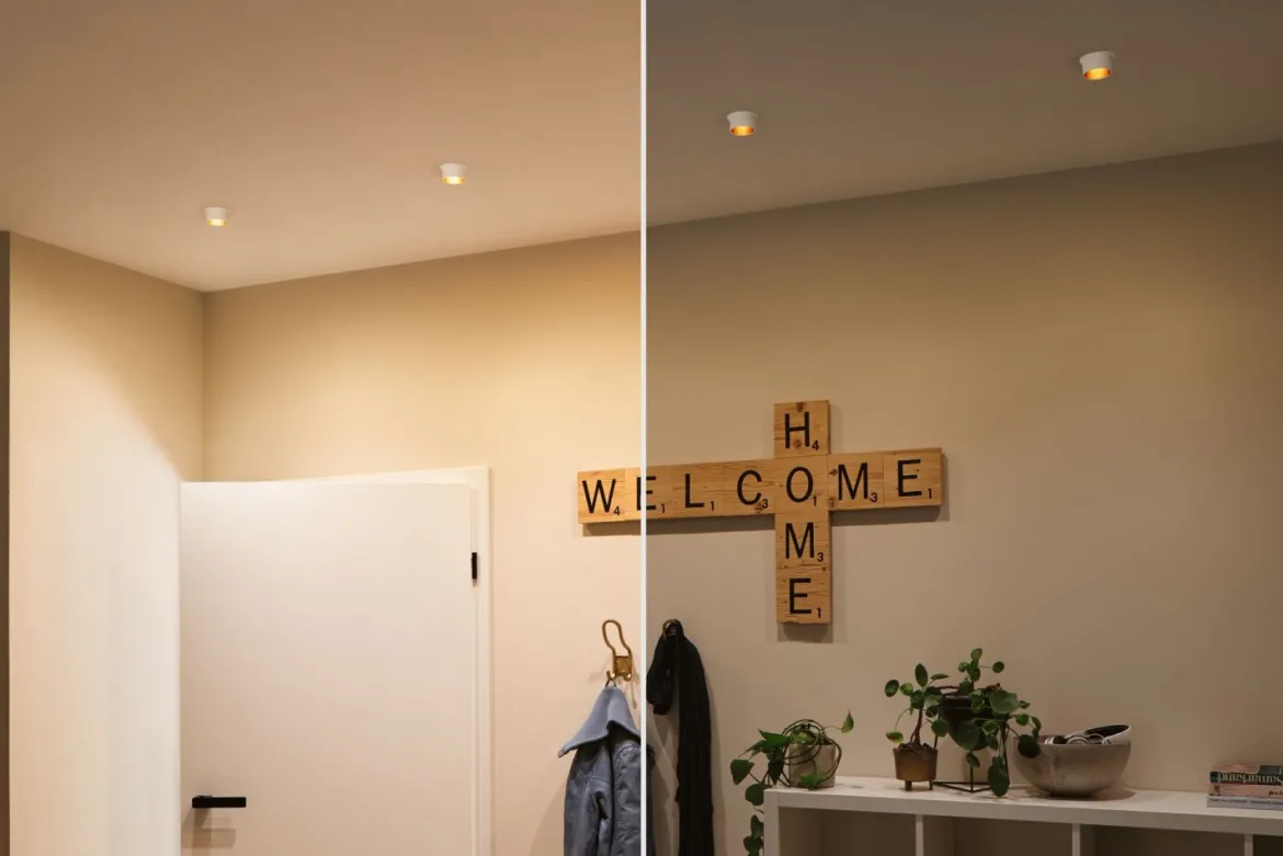 Paulmann No. 93381 LED Einbauleuchten Set Gil 6W IP44 2700K Weiß Gold 3-Stufen dimmbar