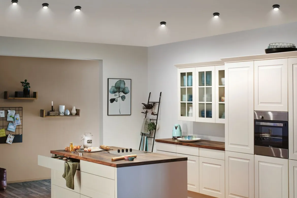 Paulmann No. 93382 LED Einbauleuchte Gil 6W IP44 2700K Schwarz Eisen 3-Stufen dimmbar
