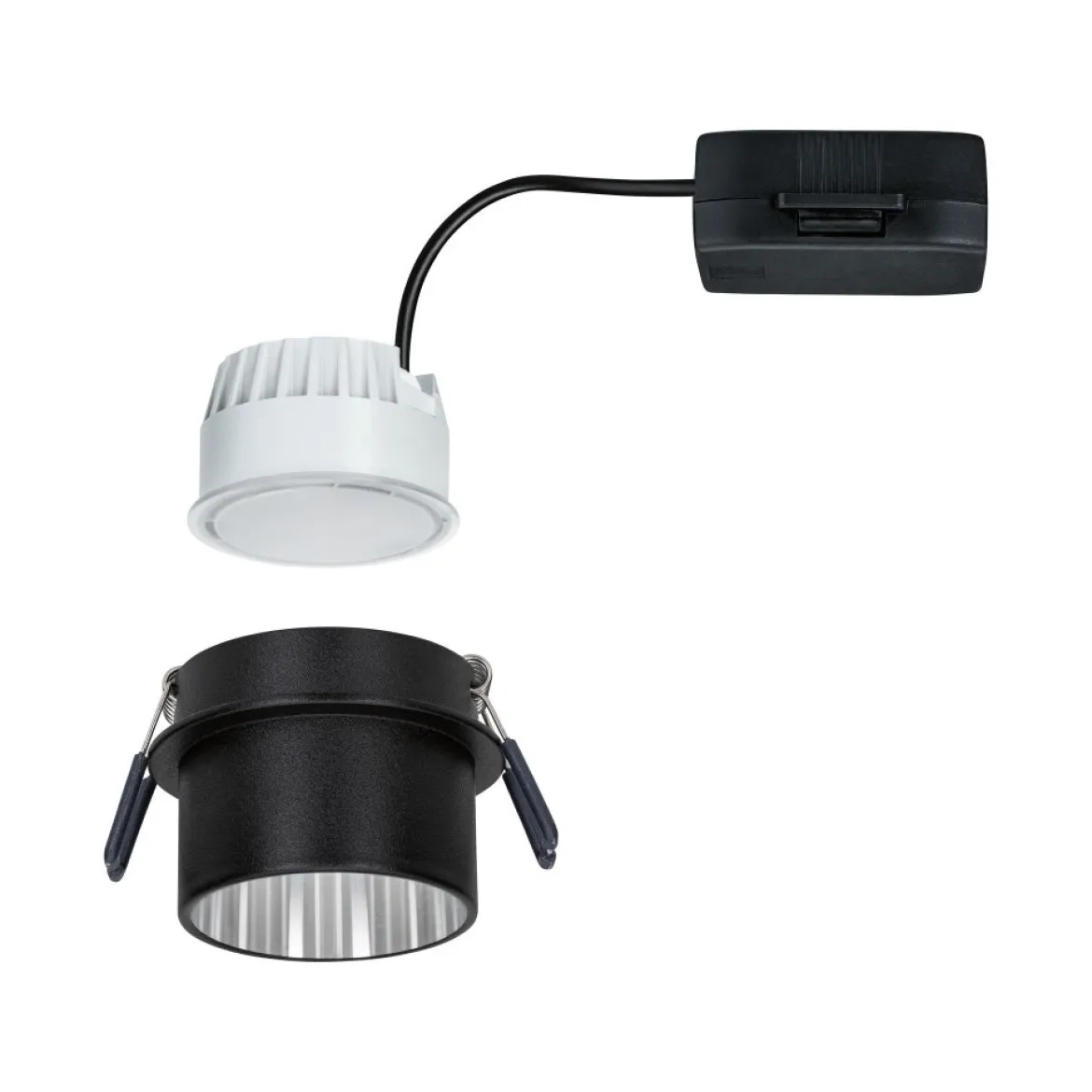 Paulmann No. 93382 LED Einbauleuchte Gil 6W IP44 2700K Schwarz Eisen 3-Stufen dimmbar