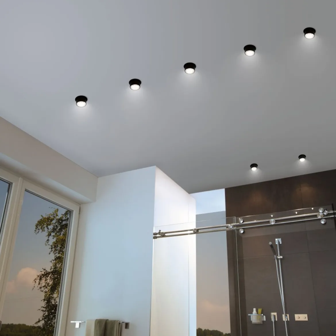 Paulmann No. 93382 LED Einbauleuchte Gil 6W IP44 2700K Schwarz Eisen 3-Stufen dimmbar