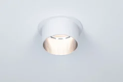 Paulmann No. 93385 LED Einbauleuchten Set Gil 6W IP44 2700K Weiß Eisen gebürstet 3-Step dimmbar