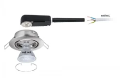 Paulmann No. 93399 LED Einbauleuchte Base rund 10x10W GU10 Eisen gebürstet