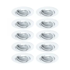 Paulmann No. 93400 LED Einbauleuchte Base rund 10x10W GU10 Weiß