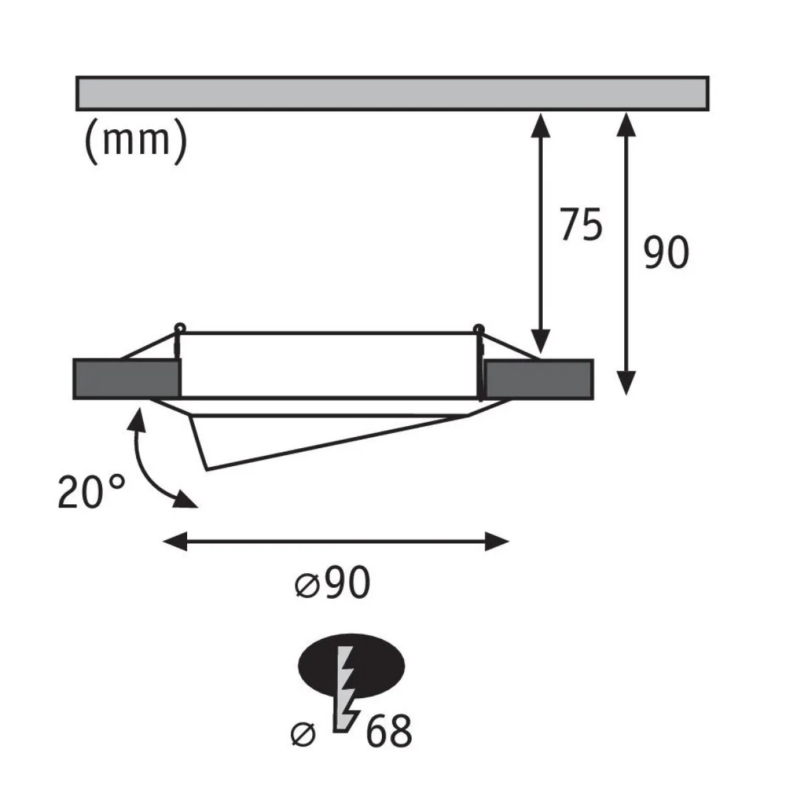 Paulmann No. 93422 LED Einbauleuchten Set Base schwenkbar, 3 x 5W Weiß