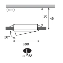 Paulmann No. 93423 LED Einbauleuchten Set Base Coin schwenkbar, 3 x 5W Weiß