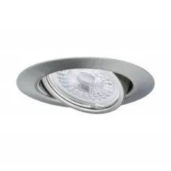 Paulmann No. 93424 LED Einbauleuchten Set Base schwenkbar, 3 x 5W GU10 Eisen gebürstet