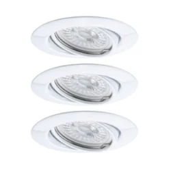 Paulmann No. 93426 LED Einbauleuchten Set Base schwenkbar, 3 x 5W GU10 Weiß dimmbar
