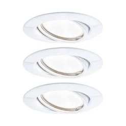 Paulmann No. 93427 LED Einbauleuchten Set Base Coin schwenkbar, 3 x 5W Weiß dimmbar