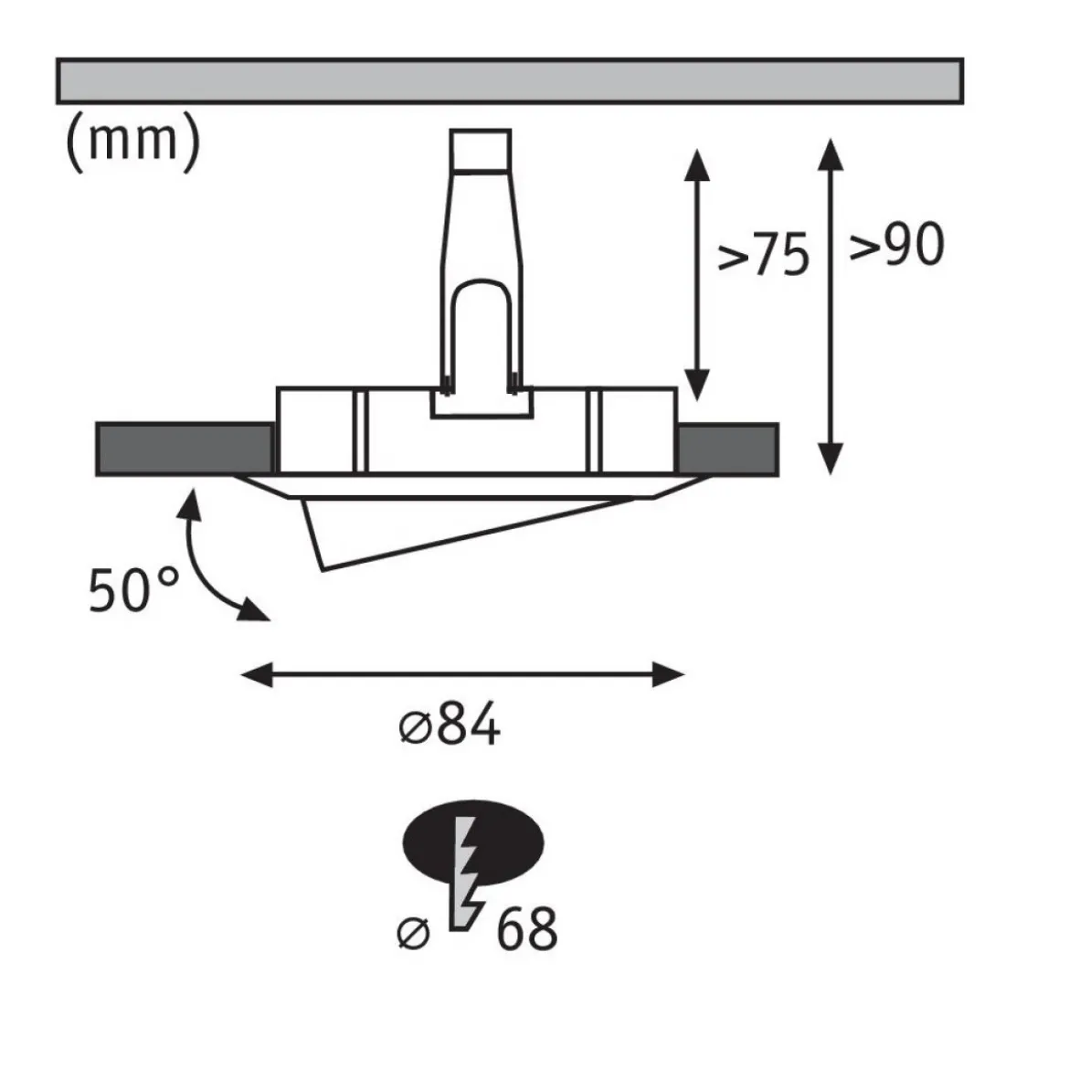 Paulmann No. 93430 LED Einbauleuchte Nova rund 6,5W GU10 Weiß matt 1er-Set schwenkbar