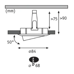 Paulmann No. 93431 LED Einbauleuchten Nova rund 6,5W GU10 Weiß matt 3er-Set schwenkbar