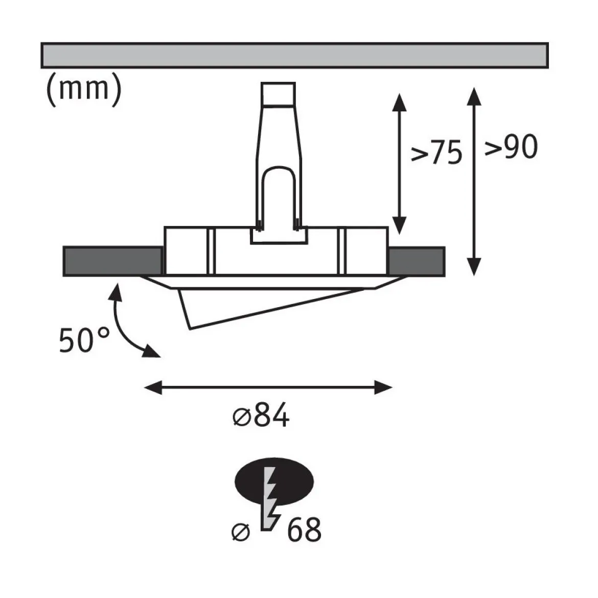 Paulmann No. 93431 LED Einbauleuchten Nova rund 6,5W GU10 Weiß matt 3er-Set schwenkbar