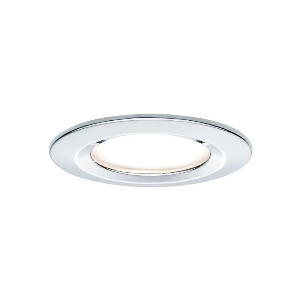 Paulmann No. 93445 LED Einbauleuchte Nova rund 6,5W GU10 Chrom 3er-Set starr IP44