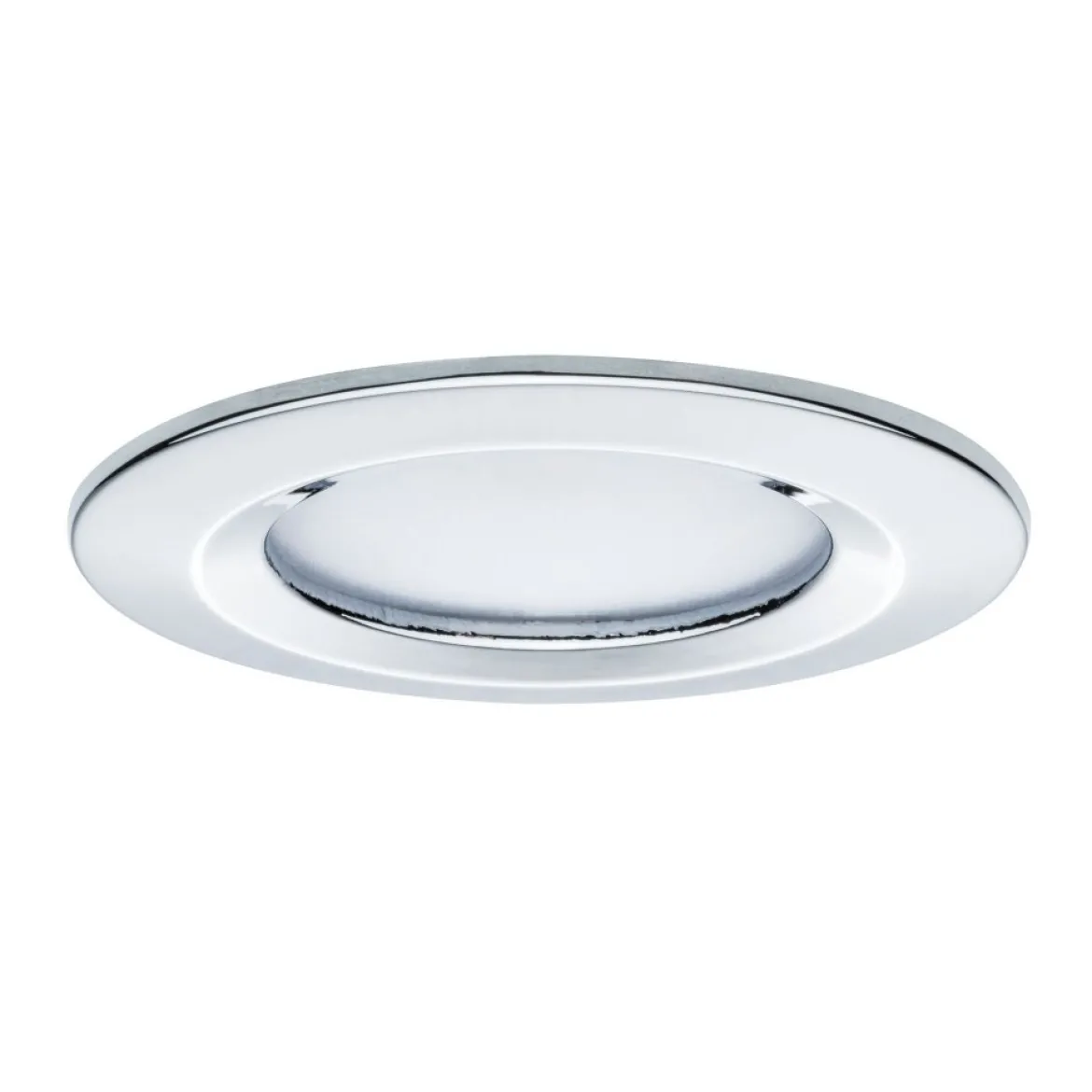 Paulmann No. 93445 LED Einbauleuchte Nova rund 6,5W GU10 Chrom 3er-Set starr IP44