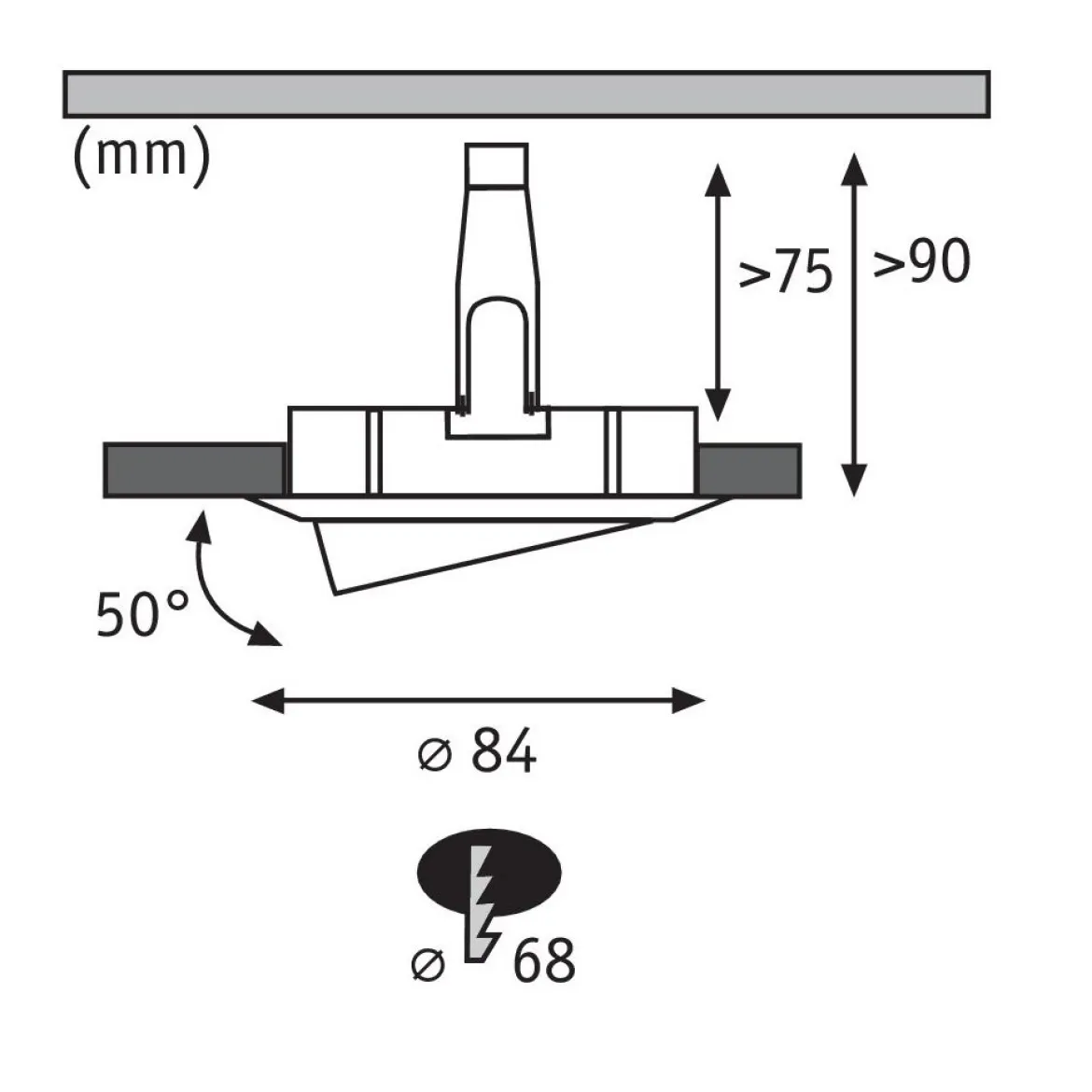 Paulmann No. 93469 LED Einbauleuchten Nova rund 6,5W GU10 Alu 3er-Set dimmbar