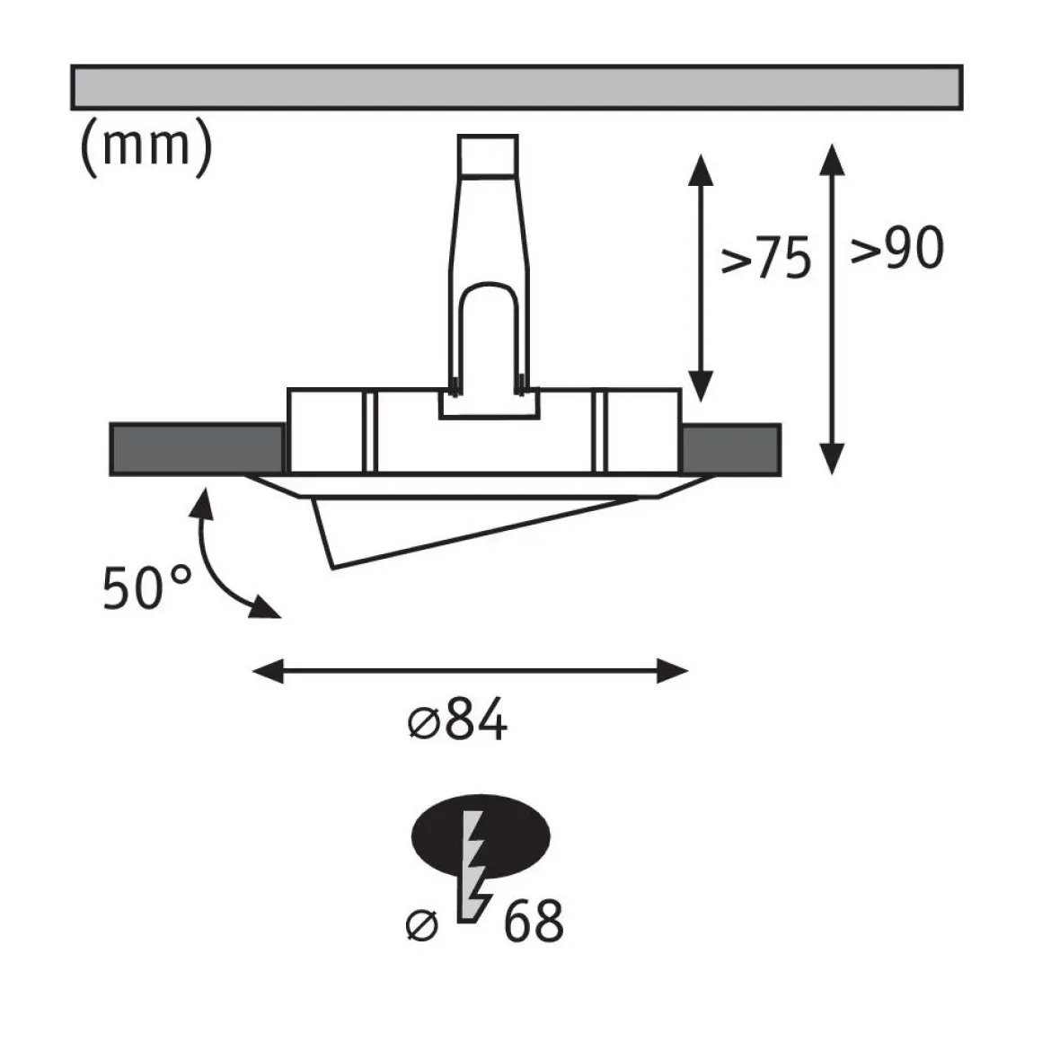 Paulmann No. 93470 LED Einbauleuchten Nova rund 6,5W GU10 Chrom 3er-Set dimmbar