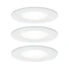 Paulmann No. 93478 LED Einbauleuchte Nova rund 6,5W GU10 Weiß 3er-Set starr IP44
