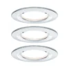 Paulmann No. 93481 LED Einbauleuchte Nova rund 6,5W GU10 Alu 3er-Set  IP44 dimmbar