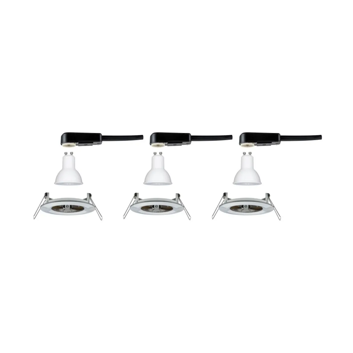 Paulmann No. 92979 LED Einbauleuchte Nova rund 3x6,5W GU10 Eisen 4000K IP44