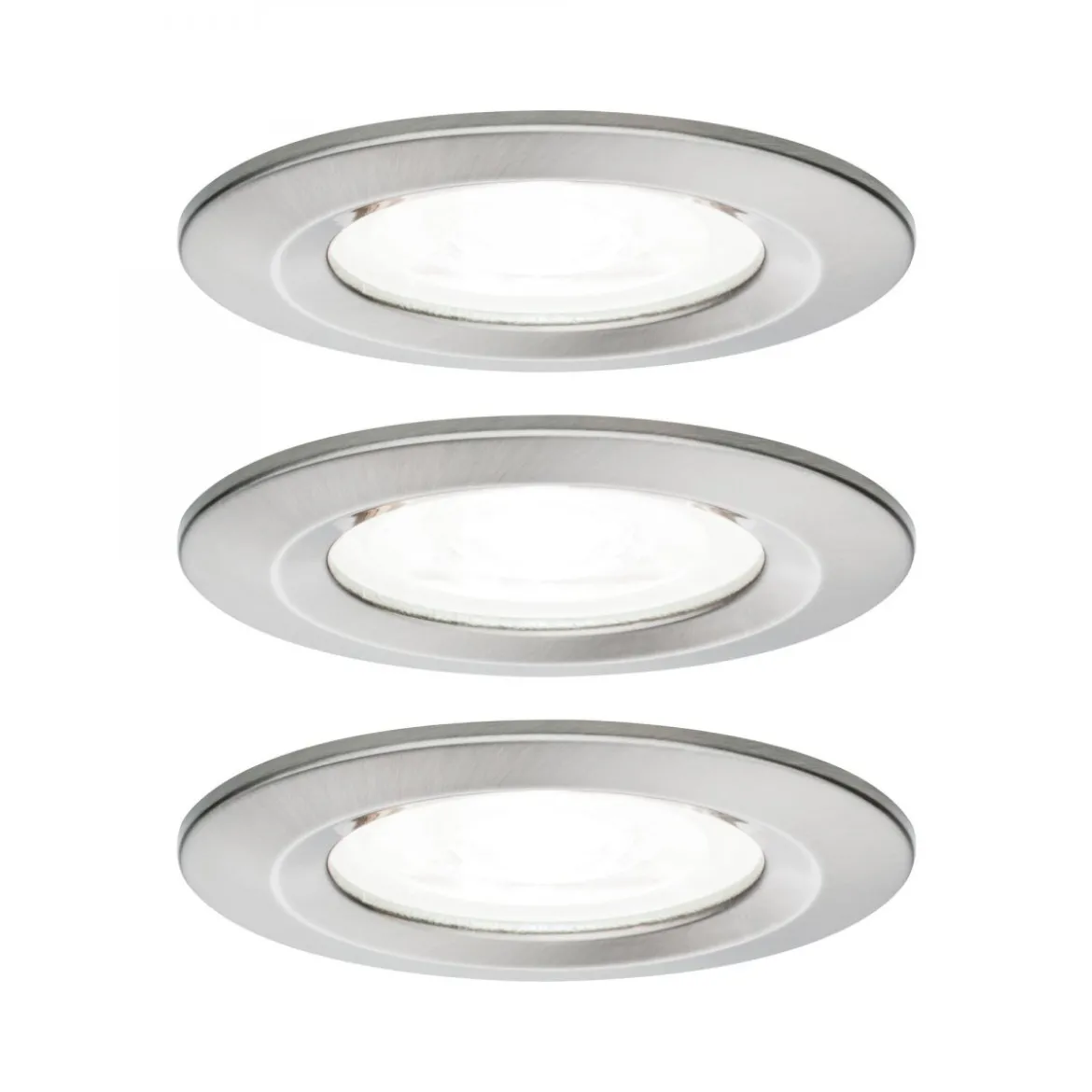 Paulmann No. 92979 LED Einbauleuchte Nova rund 3x6,5W GU10 Eisen 4000K IP44