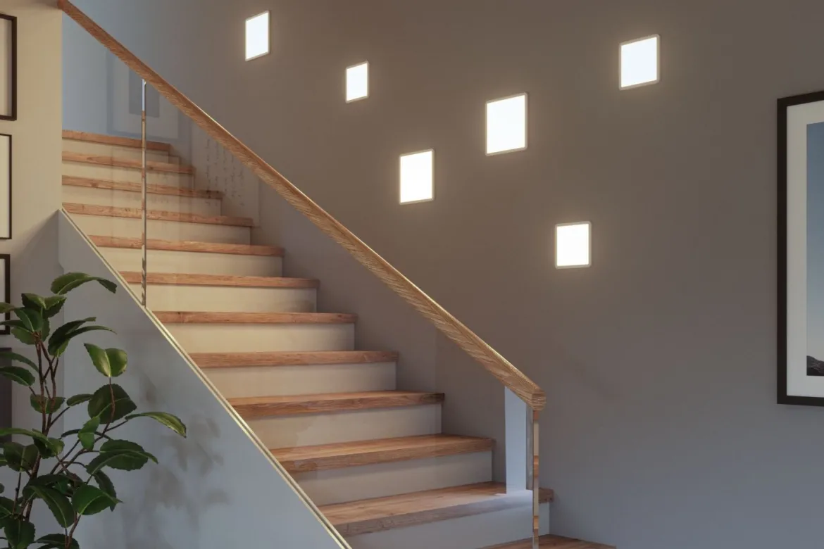 Paulmann No. 93054 LED Einbaupanel Areo VariFit eckig IP44 3-Stufen-dimmbar 230mm 3000K