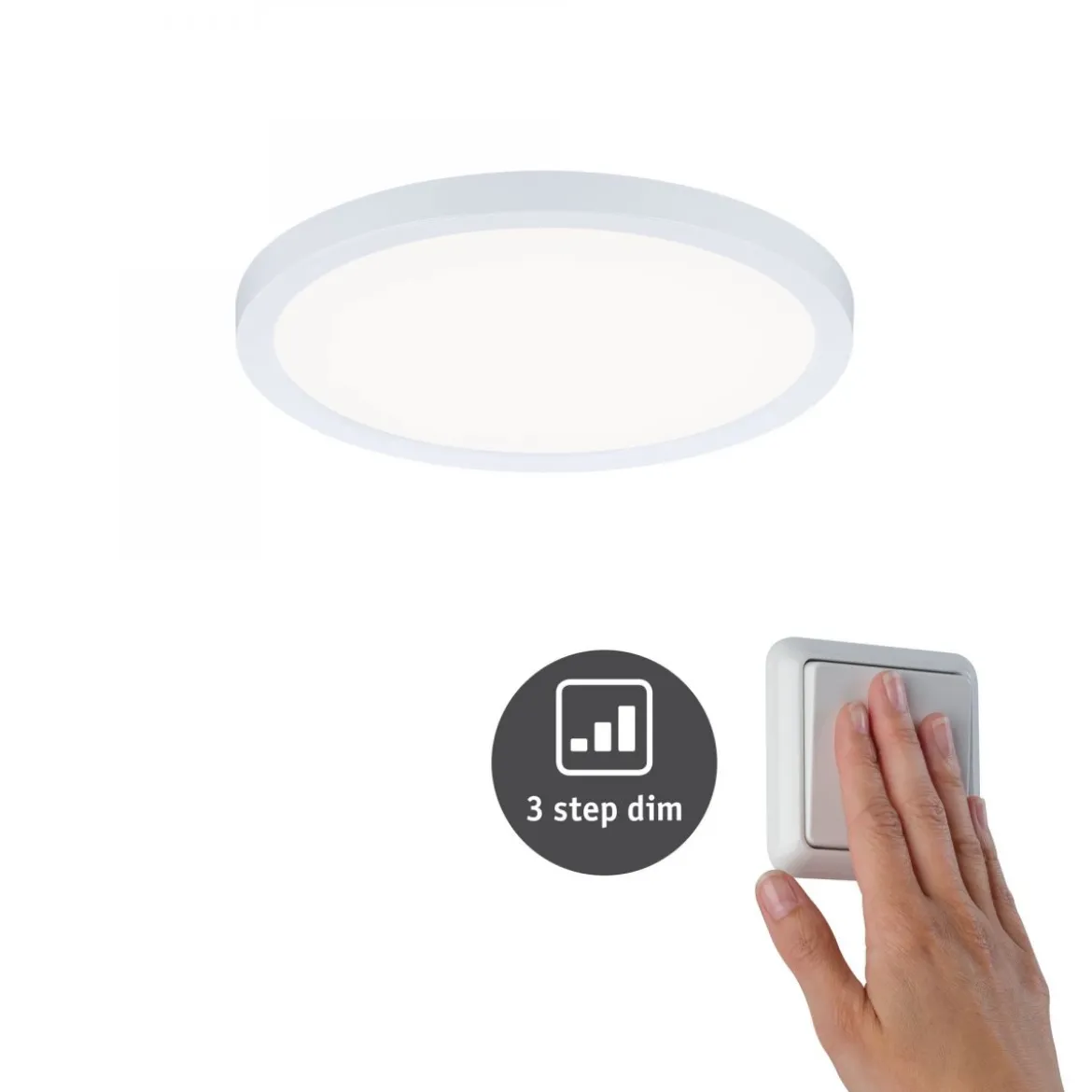 Paulmann No. 93055 LED Einbaupanel Areo VariFit Weiß IP44 3-Stufen-dimmbar 175mm 4000K