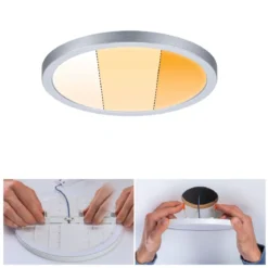 Paulmann No. 92991 LED Einbaupanel Areo VariFit IP44 rund 175mm Chrom matt WarmDim-Stepschaltung