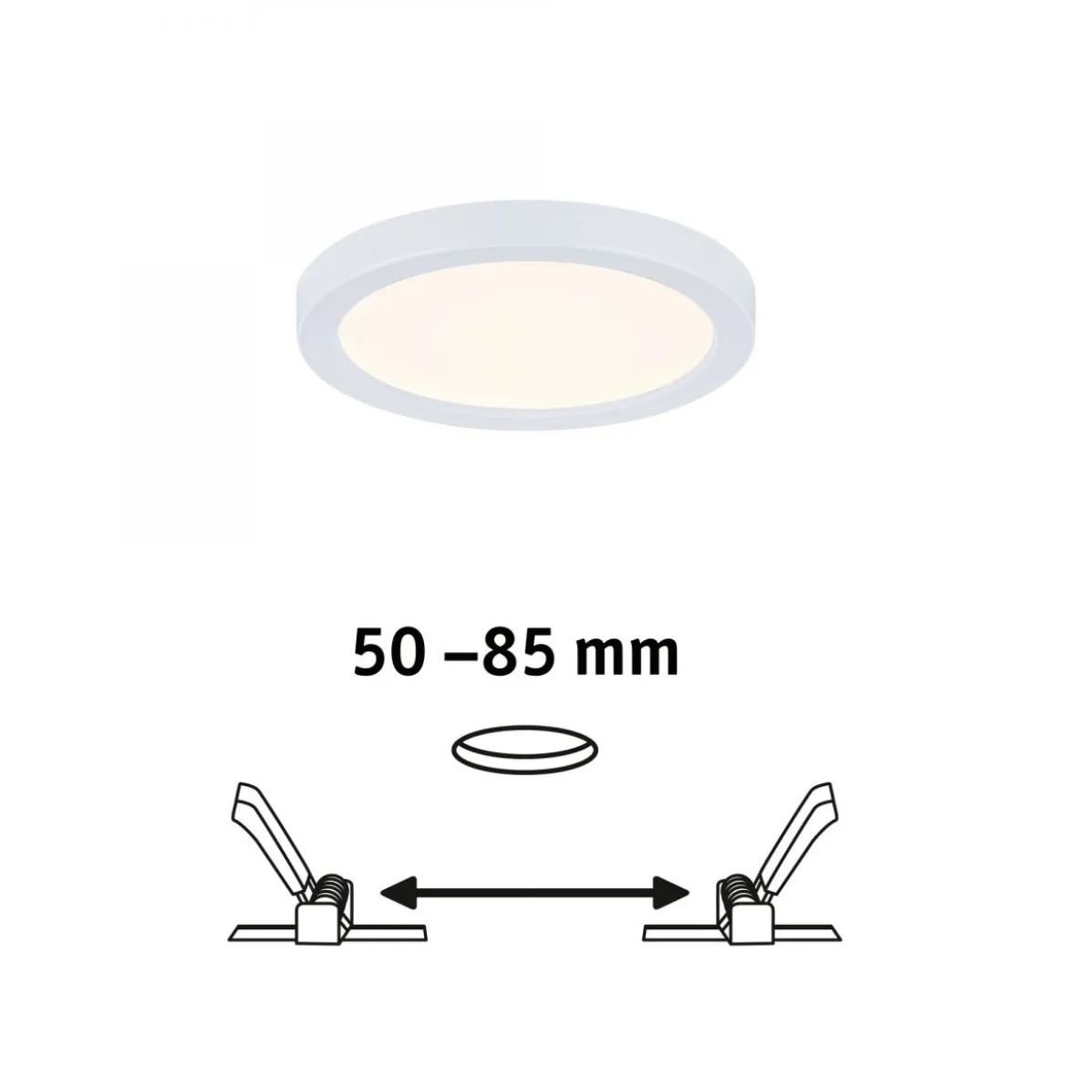 Paulmann No. 93031 LED Einbaupanel Areo VariFit IP44 rund 118mm Weiß 3000K