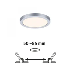 Paulmann No. 93033 LED Einbaupanel Areo VariFit IP44 rund 118mm Chrom matt