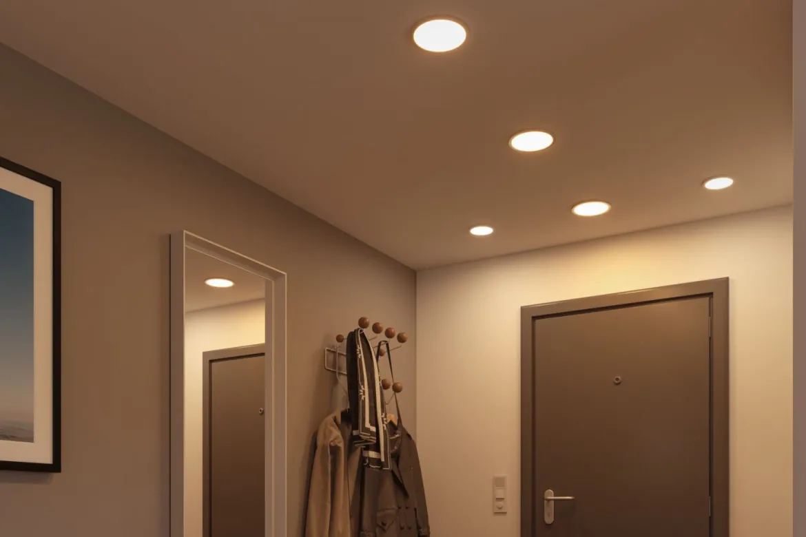 Paulmann No. 93033 LED Einbaupanel Areo VariFit IP44 rund 118mm Chrom matt