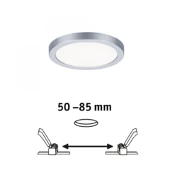 Paulmann No. 93037 LED Einbaupanel Areo VariFit IP44 rund 118mm Chrom matt 4000K